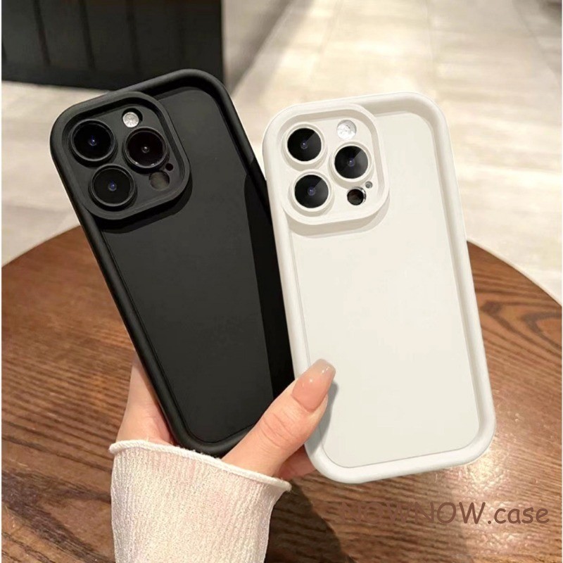 เคสโทรศัพท ์ iPhone TPU ที ่ ราบรื ่ นและดูดซับแรงกระแทกเหมาะสําหรับโทรศัพท ์ 7 6s 8 6 plus 11 12 13 15 pro max xr xs x max ซิลิโคนสีทึบเรียบง ่ ายนิ ่ ม