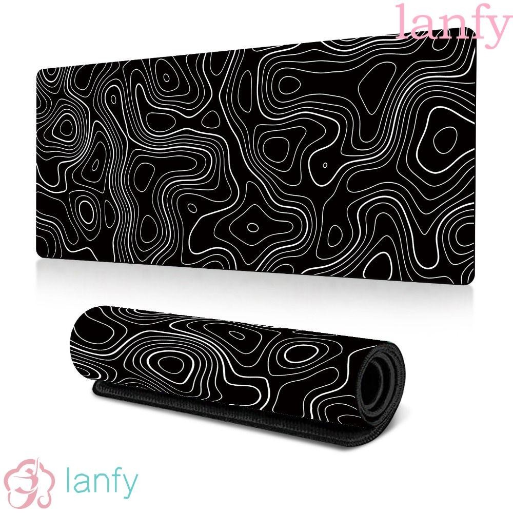 Lanfy แป ้ นพิมพ ์ Mat, ฐานกันลื ่ นแบบพับได ้ แผ ่ นรองเมาส ์ สําหรับเล ่ นเกมขนาดใหญ ่ , พื ้ นผิวเรียบเย ็ นแบบพกพาทําความสะอาดง ่ ายแผ ่ นรองโต ๊ ะบ ้ าน