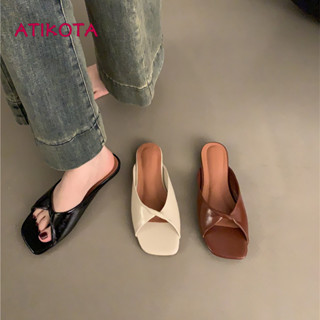 ติ๊ก ผู้หญิงรองเท้าแตะแบนแฟชั่นนุ่มข้ามกว่ารองเท้าแตะกลางแจ้…