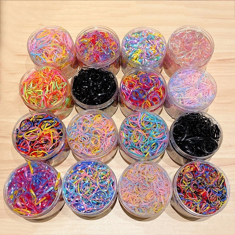 ชุดผมหางม ้ าสีสันสดใสสําหรับเด ็ ก 1,000 ชิ ้ น