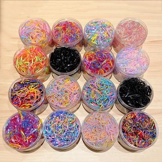 ยางรัดผมแบบใช ้ แล ้ วทิ ้ งสีสันสดใส 1,000 ชิ ้ น