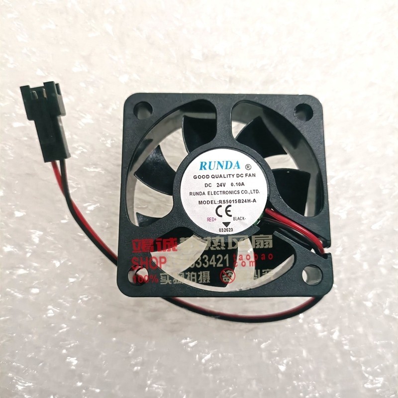 ยี่ห้อใหม่ RUNDA RUNDA RS5015B24H-A 24V 0.10 5 ซม. 5015 อินเวอร์เตอร์พัดลมระบายความร้อน