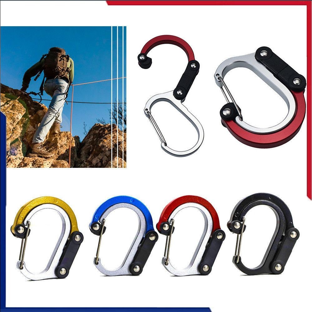 Hybrid Gear Clip Carabiner หมุน Hook คลิป Non-Locking Strong คลิปสําหรับ Camping ตกปลาเดินป ่ ากระเป ๋ าเป ้ สะพายหลัง Out
