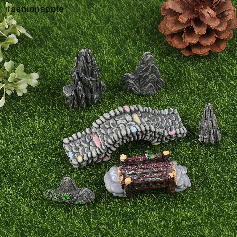 [fashionapple] 1/2pcs รูปปั้นภูเขาที่ละเอียดอ่อนบ้าน DIY ตกแต่ง Micro ภูมิทัศน์สวนกลางแจ้ง Mini Rockery เครื่องประดับสต็อกใหม่