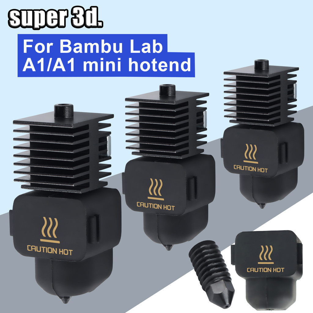 Hotend Kit For Bambu Lab A1 Mini Hotend Kit 3D Priner Accessories Hardened Steel 0.4mm Nozzle Assemb