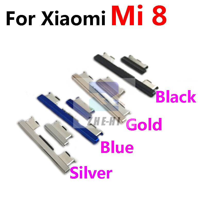 ปุ่มเปิดปิดระดับเสียงสำหรับ Xiaomi Mi 8 เปิดปิดปุ่มปรับระดับเสียงขึ้นลงด้านข้าง