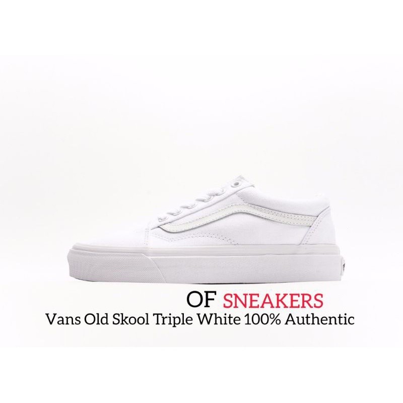Vans Old Skool Triple White Shoes ของแท ้ 100 %