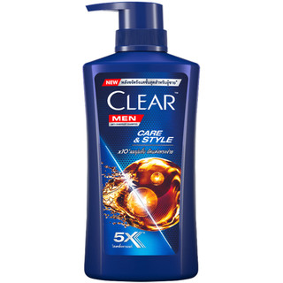 LeeMart แชมพู เคลียร์ CLEAR 390ML ยาสระผม เคลีย แชมพูสระผม เครีย สูตร แคร์ แอนด์ สไตร์ สีน้ำตาล ขนาด 390 มล.