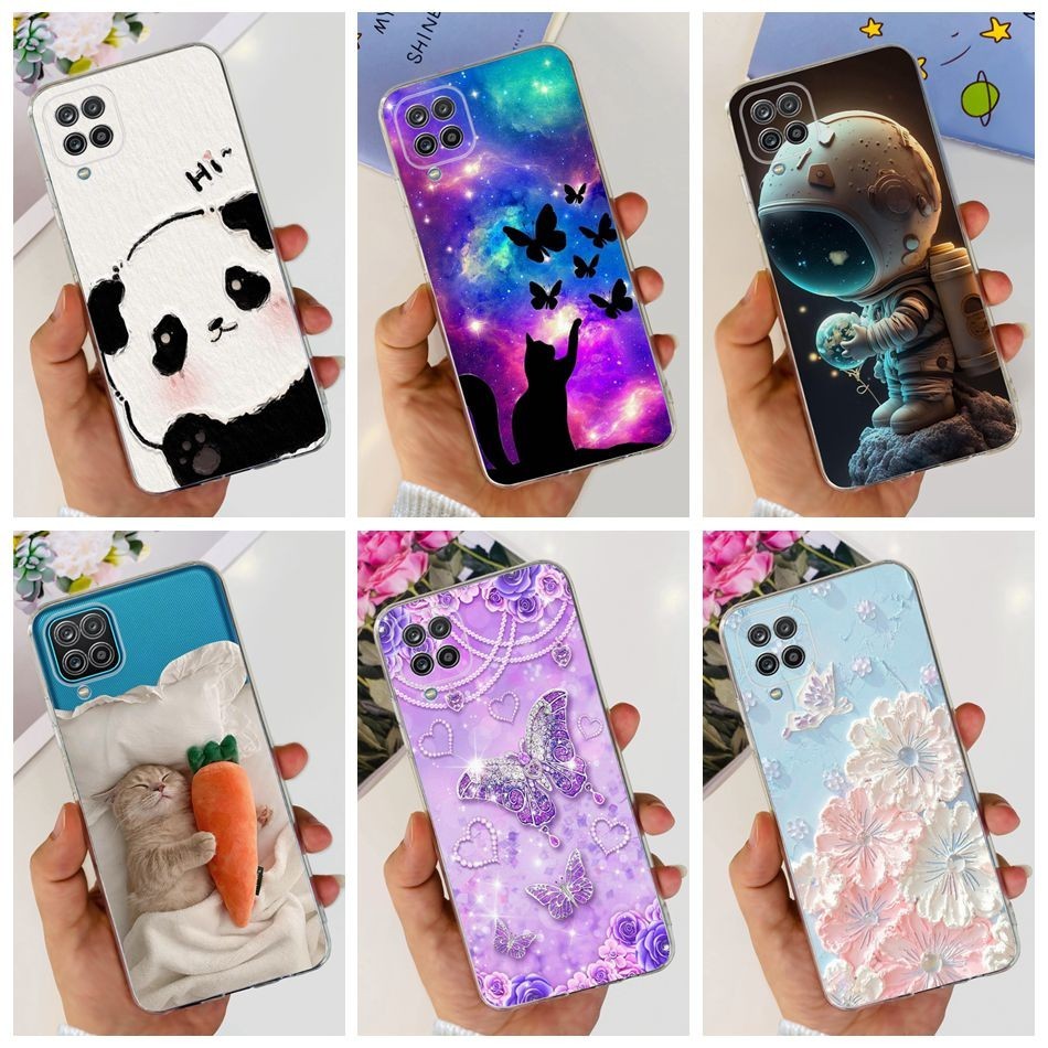 SAMSUNG สําหรับsamsung Galaxy A42 5G / M42 5Gน่ารักPandaดอกไม้ทาสีซิลิโคนอ่อนนุ่มTPUกรณีSamsung A42 M42 SM-A426B M426Bเคสโทรศัพท์