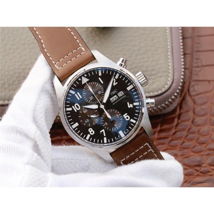 Iwc_ นาฬิกาผู้ชาย pilot series chronograph Mens mechanical watch ZF factory