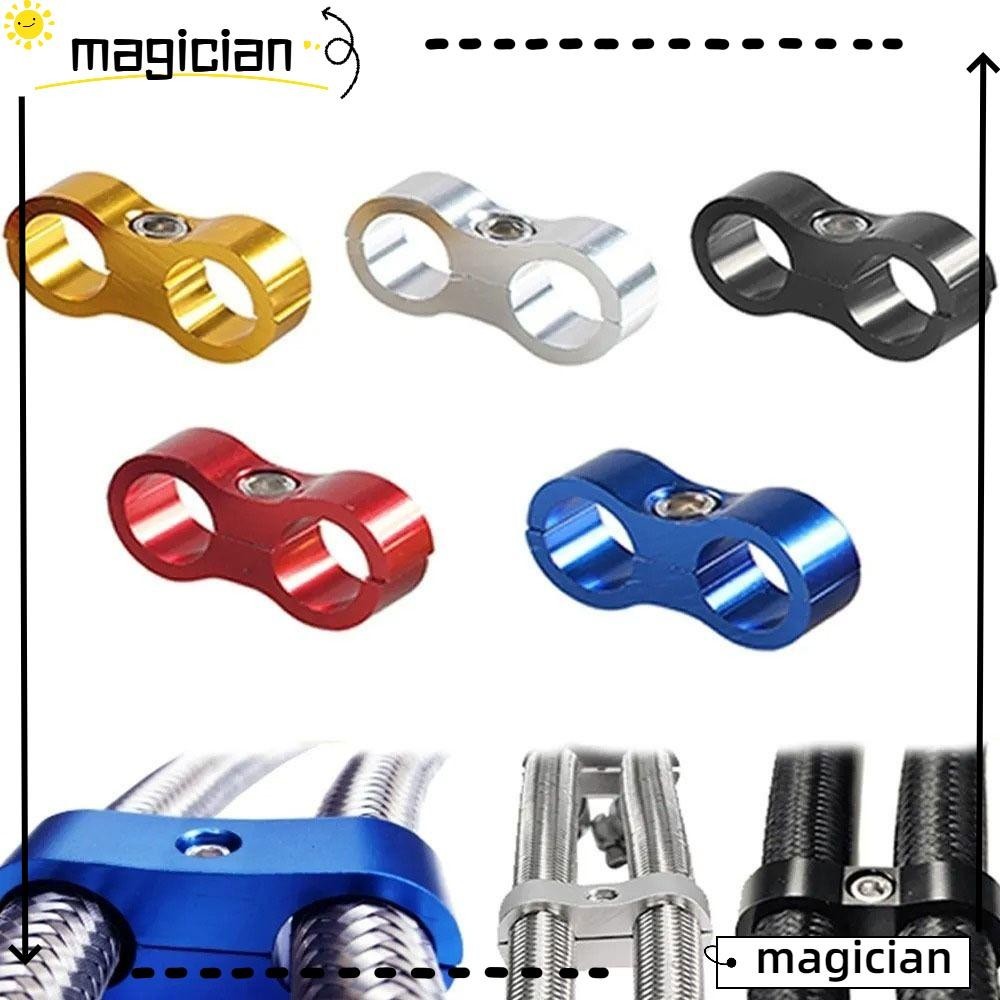 Mag Divider Clamp, AN4/AN6/AN8/AN10 Braid Hose Clam Universal Hose Separator, Double Hole Oil Line Clamp อลูมิเนียม Line Separator Fitting