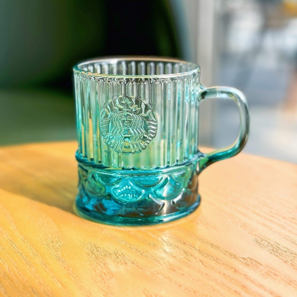 Starbucks Cup 23th Anniversary Ocean Gradient นูนสด Office Desktop Coffee Mark แก้วน้ํา