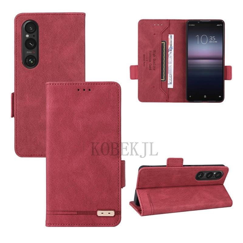 Sony Xperia 1 VI Xperia1 Xperia1VI 1V 1IV Flip Case กระเป๋าสตางค์หนังระดับพรีเมียมพร้อมช่องใส่การ์ด