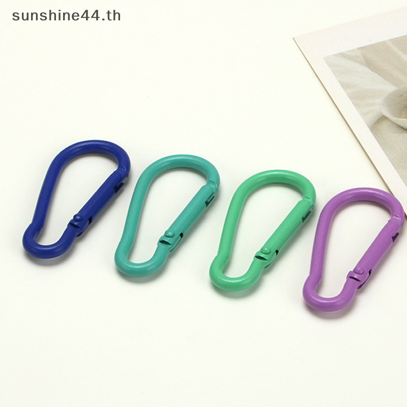 Foursun 5PCS Mountaineering Buckle แหวนฤดูใบไม้ผลิเปิดพวงกุญแจชิ้นส่วนจี้หัวเข็มขัด Snap Clasp คลิป Trigger Hook TH