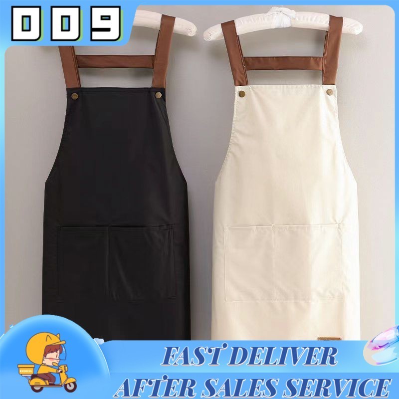 ผ้ากันเปื้อน PVC กันน้ำแฟชั่นผ้ากันเปื้อนผ้าใบกันน้ำสองสีให้เลือกสำหรับห้องครัว