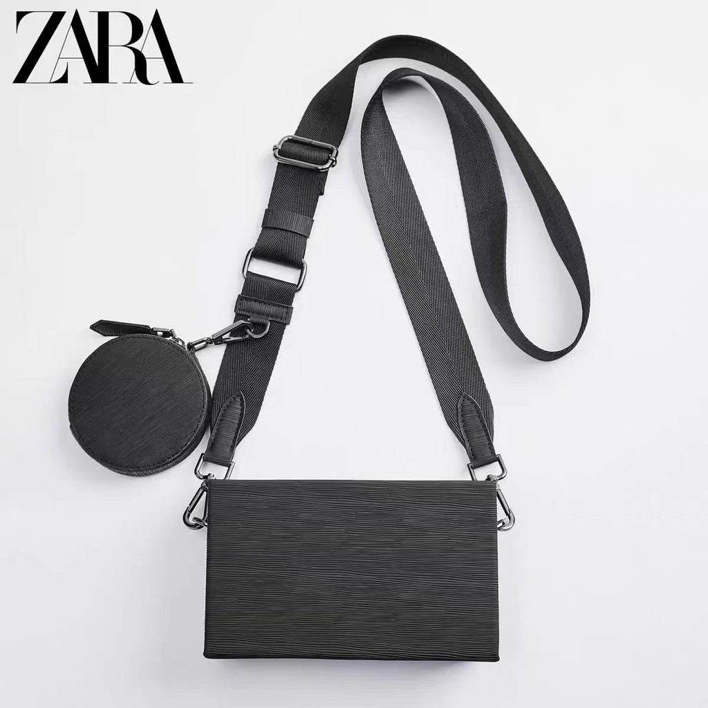 Zara ผู้ชายและผู้หญิงลําลองแฟชั่นอเนกประสงค์กระเป๋าสะพายข้างออกจากกระเป๋าสะพาย