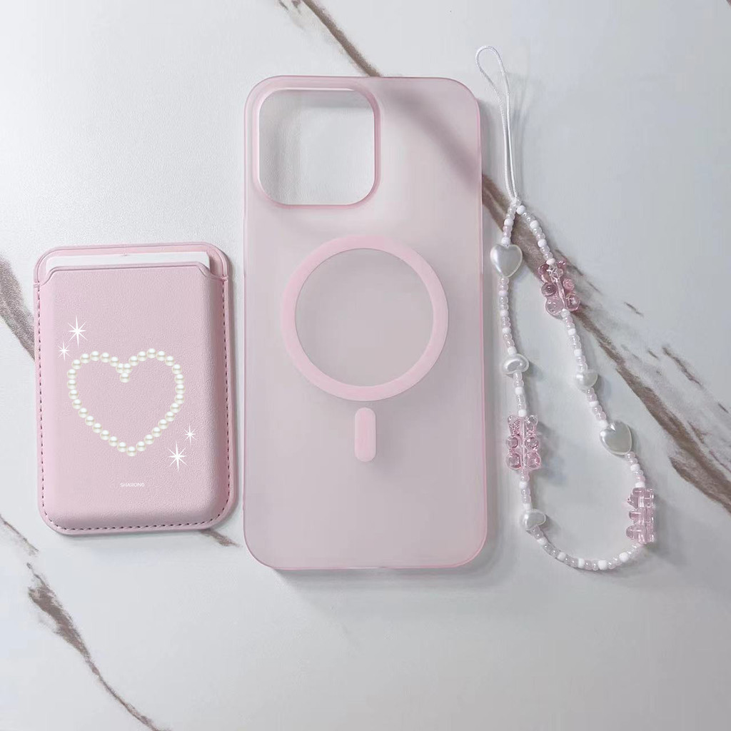 3 ชิ ้ นบางสีชมพูกันกระแทกปลอกเหมาะสําหรับIphone 14Plus 15plus 11 12 12promax 12 13 14 15 pro Maxผู ้ หญิงกรณีปกหลัง14promax 15pro
