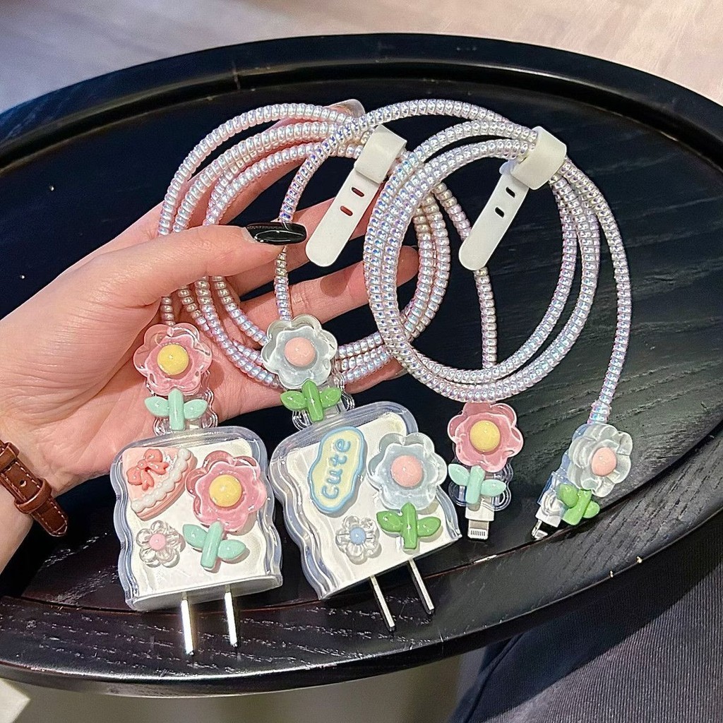 สายเคเบิลข้อมูลป้องกันกรณี Apple 17 Charger เคสป้องกัน 40w เหมาะสําหรับ iPhone16promax Fast Charge 15 Anti-Break 14 หัว 20w กรณี