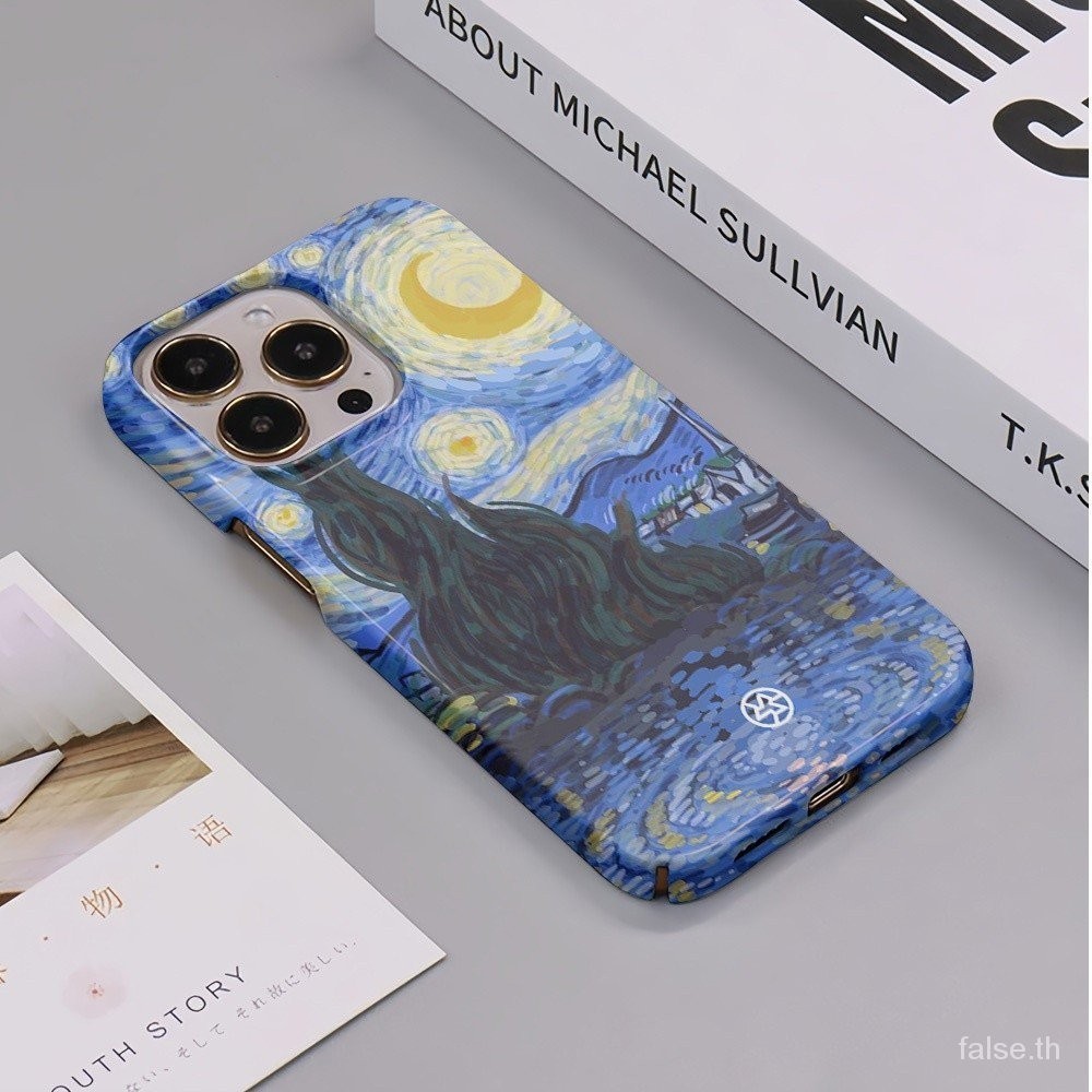 Van Gogh Starry Sky Treeรูปแบบป้องกันกรณีเหมาะสําหรับiPhone XS 11ProMax XR 15 12ProMax 15ProMax 11 15Pro 15Plus 12Pro Matteเคสโทรศัพท์ 14 ซิลิโคนกันกระแทกกรณี 8Plus 14Pro Anti-drop 13Pro K8NS