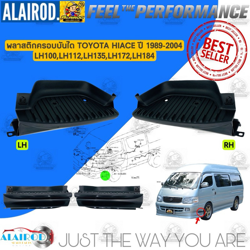 พลาสติกครอบบันได TOYOTA HIACE LH100,LH112, LH135,LH172,LH173,LH184 ของใหม่ แยกขายเป็นข้าง