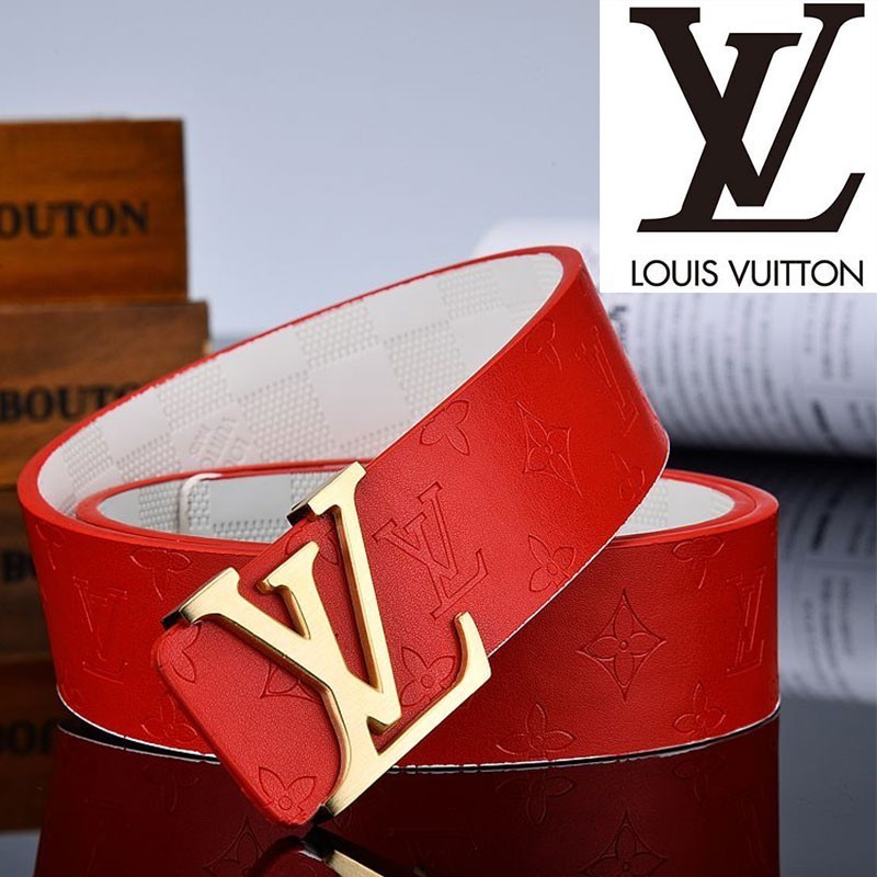 LouisVuitton_pasangan Social Spirit Red Ladies Double Belt Pants, Ladies Belt, LV_ Belt