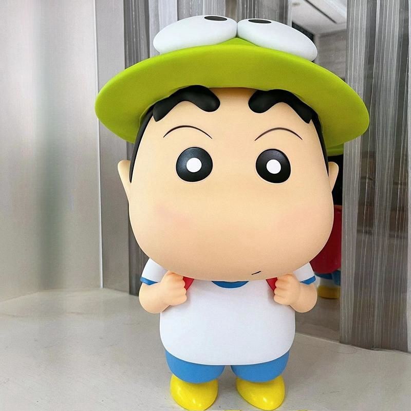 Shin Chan รูปกบหมวกที่ถอดออกได้เดสก์ท็อปตกแต่ง Room Decor Dashboard เครื่องประดับของเล่น Shin Chan ของเล่นของขวัญวันเกิดสําหรับเด็กเด็ก Shin Chan ตุ๊กตา