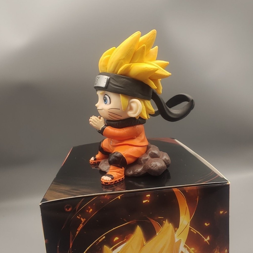 Naruto Chibi GK Uzumaki Naruto Uchiha Sasuke อะนิเมะ Action Figures แดชบอร์ดรถน่ารักเครื่องประดับสํา