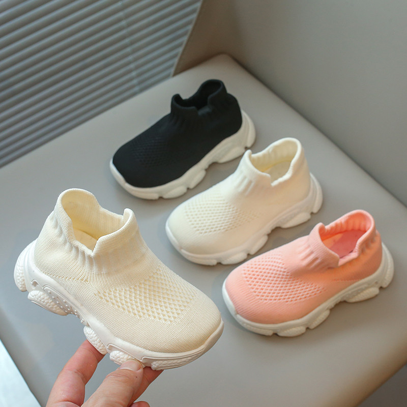 เด็กรองเท้าลําลองเด็กถุงเท้ารองเท้าผ้าใบผ้ายืดลื่นบนชายหญิงถุงเท้ารองเท้าระบายอากาศฤดูใบไม้ร่วง2024แฟชั่นใหม่21-30