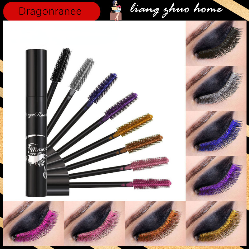 Dragon Ranee มาสคาร่ากันน้ํา Fast Dry ดัดขนตาหนา ยาว สี Rich ฟ้า เขียว แดง ม่วง ดํา ขาว หมึก