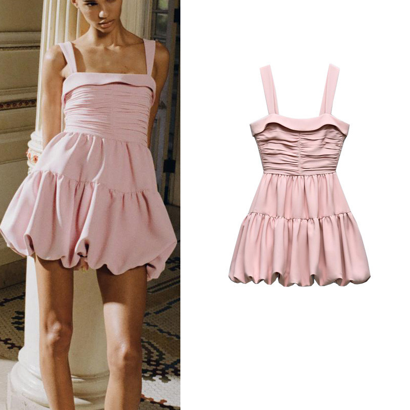 Zara สินค ้ าใหม ่ จีบตกแต ่ งบอลลูนห ้ อยชุดมินิสลิง 3435324