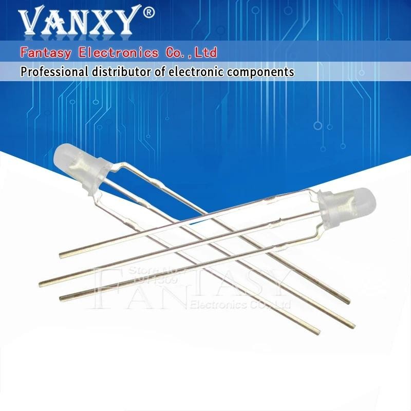 100pcs LED 3 มม.รอบ Diffused Red & Green 2 สี Common Anode LED ไดโอด Emitting Diode อิเล็กทรอนิกส์ส่วนประกอบ