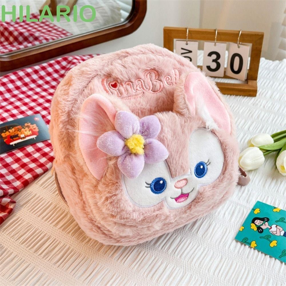 Hilario การ์ตูน LinaBell กระเป๋าเป้สะพายหลัง,สไตล์ Preppy สไตล์ญี่ปุ่นการ์ตูนกระเป๋านักเรียน, Simple Plush ของเล่นขนาดใหญ่ความจุตุ๊กตาหวานนักเรียนกระเป๋า Lady