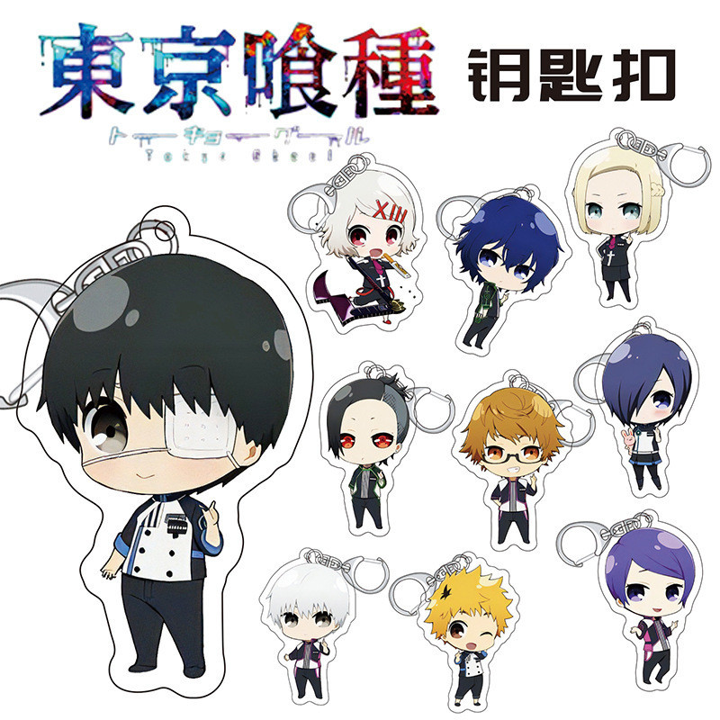 อะนิเมะ Tokyo Ghoul Tokyo Ghoul พวงกุญแจ Kaneki Ken Kirishima Dong Shanrishi จี้อะคริลิค