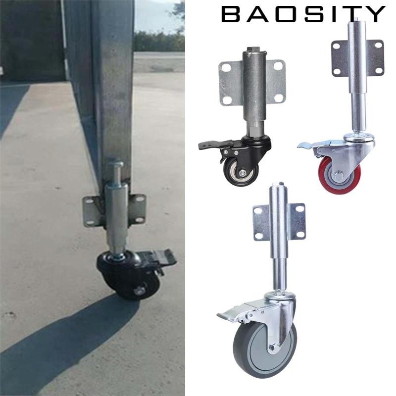 [Baosity ] Gate Wheel Spring Loaded Gate Caster Shock Absorbing Retractable Heavy Duty Gate