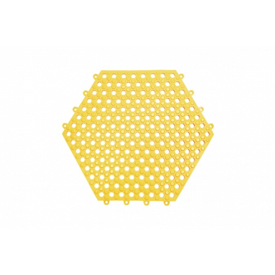GlobalHouse Primo แผ่นกันลื่นPVCรังผึ้ง (6แผ่น/แพ็ค) รุ่น Hexagon BPY029-YE ขนาด 30×30 ซม. สีเหลือง สินค้าของแท้คุณภาพดี