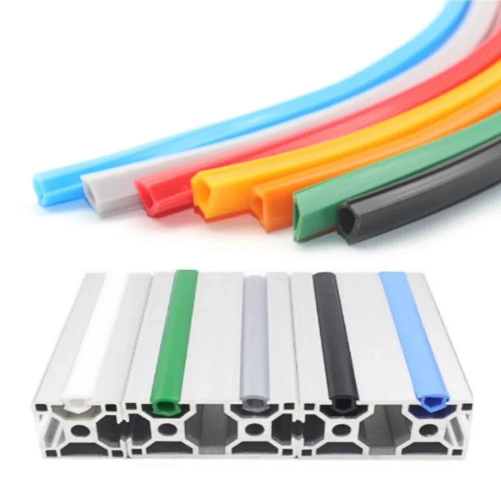 2 เมตร 20/30/40 Series 6mm/8mm ซีลแบนสําหรับ 2020 อลูมิเนียมโปรไฟล ์ Soft Slot Cover/ ผู ้ ถือแผง C-Beam เครื ่ องหลายสี