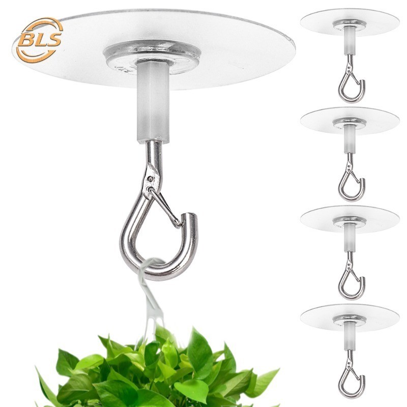 Self-adhesive No Drilling Storage Hook - Multifunctional Space Saving Ceiling Hook For Plant Flower Pot Wind Chimes