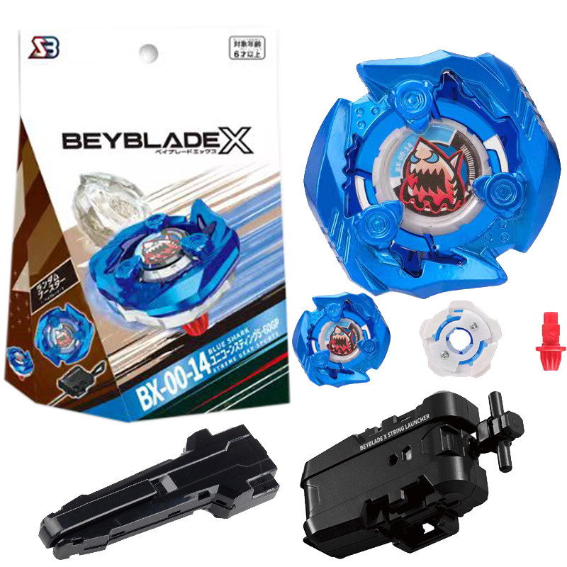 Limited Edition Beyblade X BX-14 Shark Edge Blue Beyblade Xtreme พร้อม Launcher Led Grip ชุดสําหรับ Beyblade Burst ของเล่นเด็กสําหรับเด็กของขวัญวันเกิด