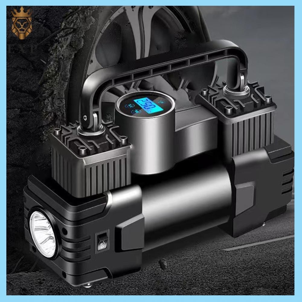 [explosion1.th] 12v 150PSI ปั๊มยางรถกระบอกคู่ปั๊มลมไฟฟ้ารถยนต์เครื่องอัดอากาศขนาดเล็ก