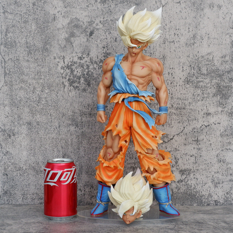 Dragon Ball Super Saiyan First Super Goku Battle Damage Goku ตุ๊กตาชนิดบรรจุกล่องตกแต่งรูป FHRE