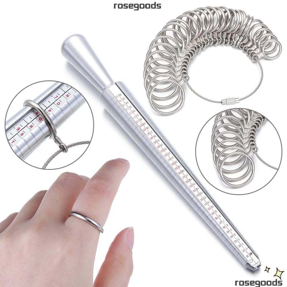 Treeern แท่งวัดขนาดแหวนนิ้ว โลหะ US สําหรับเครื่องประดับ
