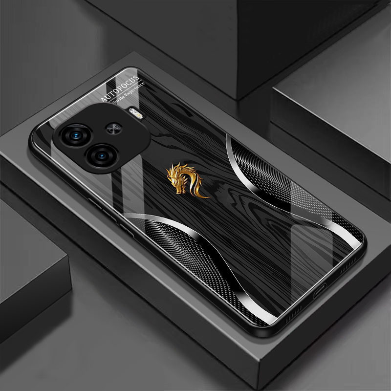 เคส iQOO Z9 Z9X 5G เคส iQOO Z9 Turbo กันกระแทกไม้มังกรแก้วฝาครอบโทรศัพท์พร้อมตัวป้องกันกล้องเคสโทรศัพท์ผู้ชายสไตล์ธุรกิจป้องกันการตกเคสโทรศัพท์ ราคา ถูกที่สุด ดีลบีเคเค แกลเลอรีภาพที่ 3