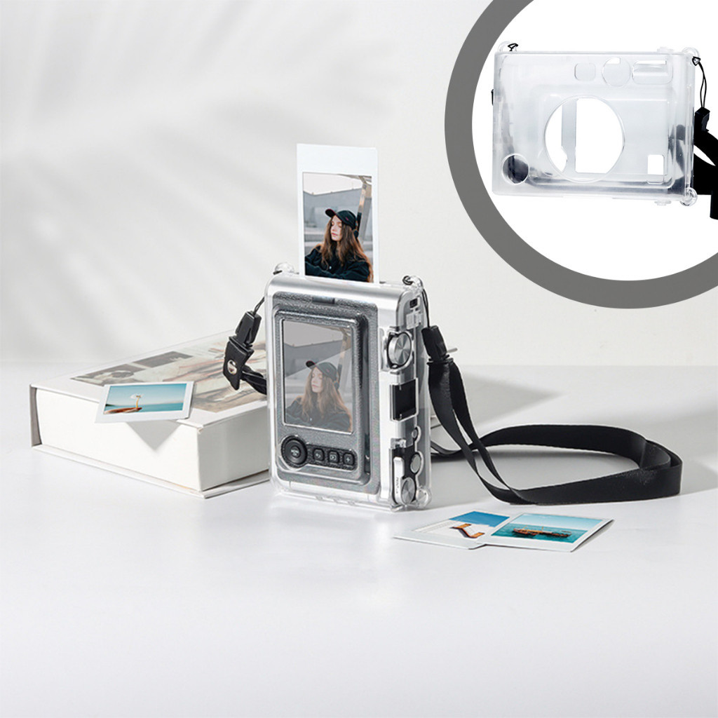 เคสใส instax mini 11 12 แถมสายคล้อง case instax EVO ป้องกันตก