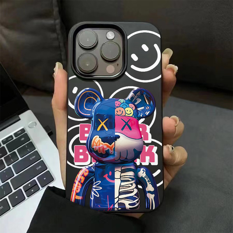 เคสไอโฟน16 15 14 13 12 11 Pro Max Phone Case ป้องกันการตก Hard Bearbrick Trendy Brand Kaws Compatible เคส iPhone 16PM,16Plus,X/XS, XR,7+,8Plus