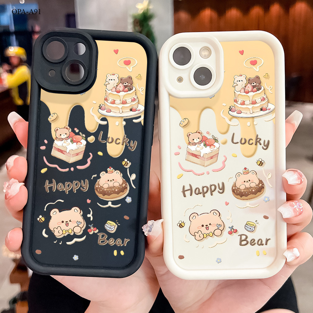 OPPO A98 A94 A92 A52 A91 4G 5G เคสออปโป้ สำหรับ Cake Bear เคส เคสโทรศัพท์