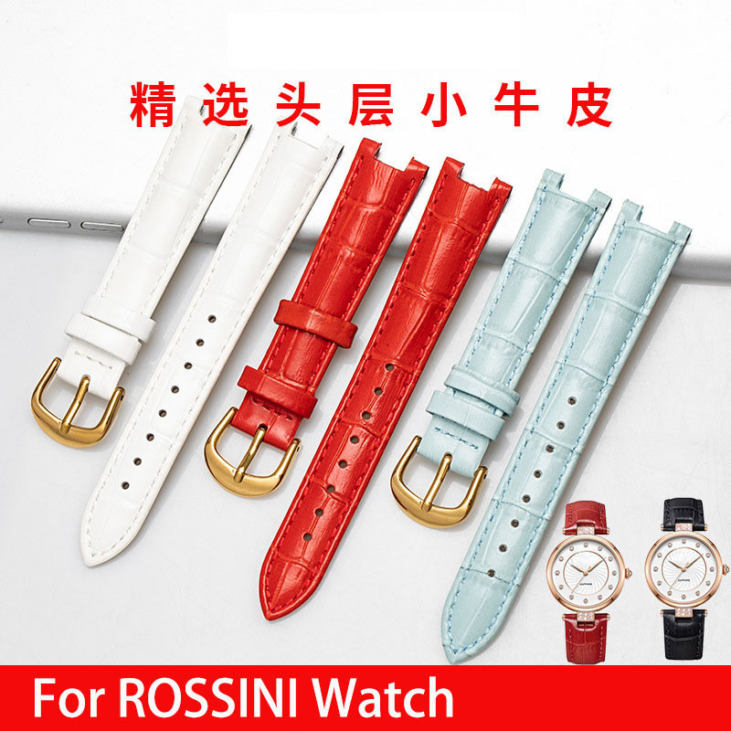 สายนาฬิกาหนังลูกวัวสําหรับนาฬิกา ROSSINI 616368 616764 516760 6758 516764 5762 6762 5758 รุ่นเปลี่ยนวงอุปกรณ์เสริม