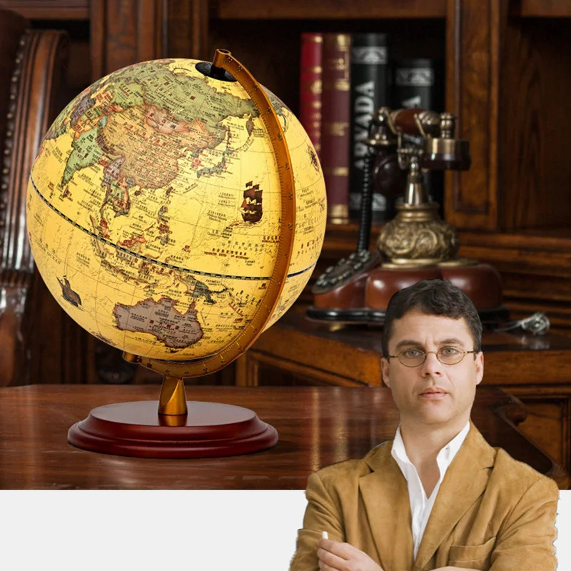 20/25 ซม.Retro Led World Earth Globe แผนที่ 360 องศาหมุนแผนที่โลกทั้งหมดในภาษาอังกฤษโคมไฟตั้งโต๊ะ