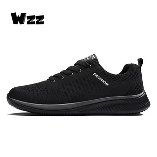 WZZ 2026 ขนาด 36-48 2026 ผู้ชายและผู้หญิงแฟชั่น Kasut Wanita Breathable Ultra Light ลื่นสบายๆกีฬารองเท้าวิ่ง