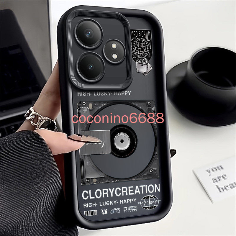 ฟรีฟิล์มด้านหลัง realme gt6 gt6t เคสโทรศัพท์ realme gt6 GT 6T เครื่องเล่นบันทึกซีดี Creative Shock-proof ซิลิโคน Soft Case เคสป้องกันเคสโทรศัพท์