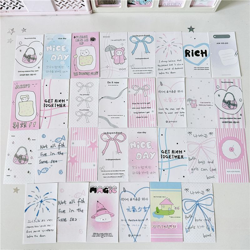 30 ชิ้น INS Hand Drawn รุ่นข้อความสติกเกอร์ปิดผนึก 5x9 ซม.ป้ายบรรจุภัณฑ์วัสดุ DIY ตกแต่ง